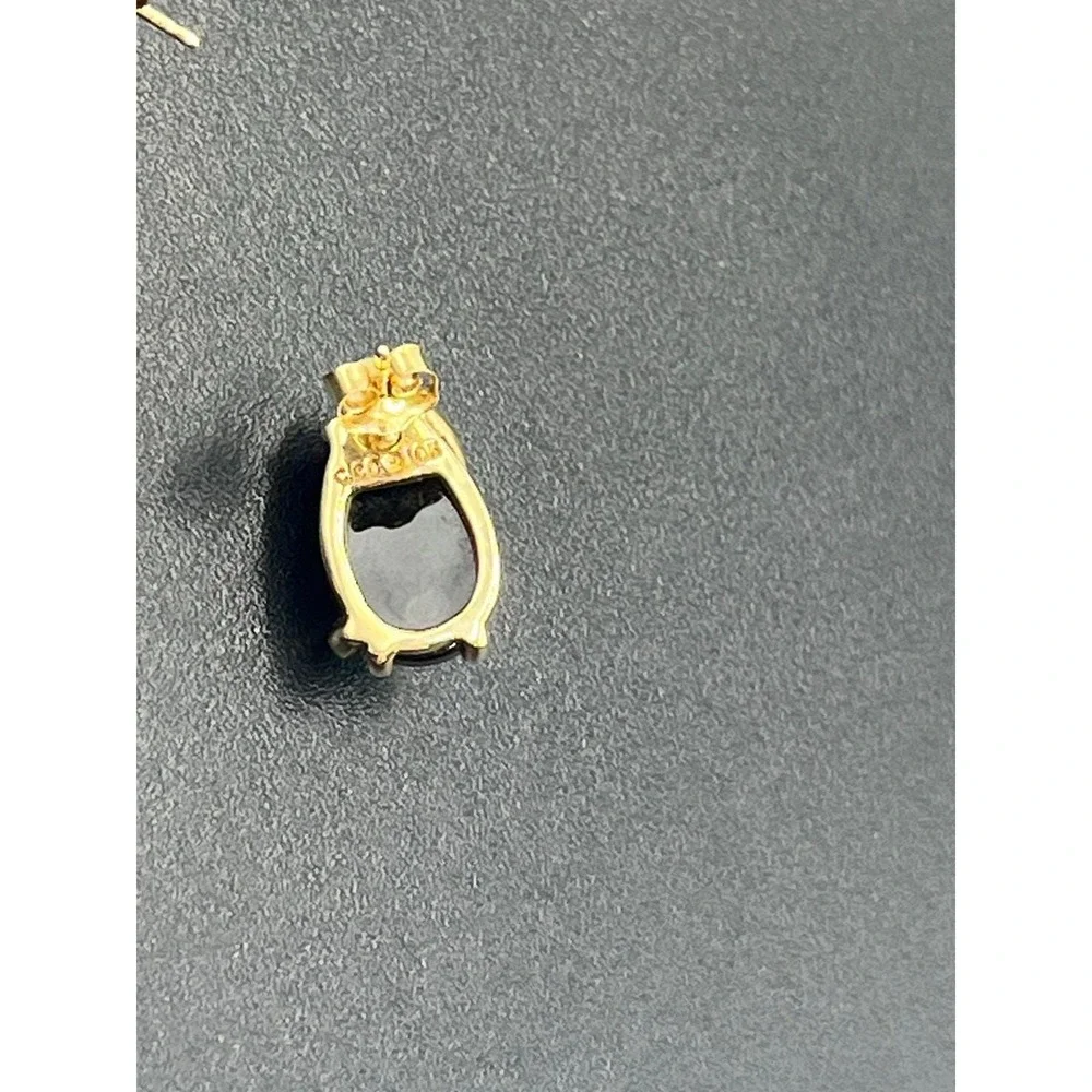 Black Hills Gold C. Co 14k Vintage Onyx Leaf Vine Estate 10k Stud Earrings 3 Gr